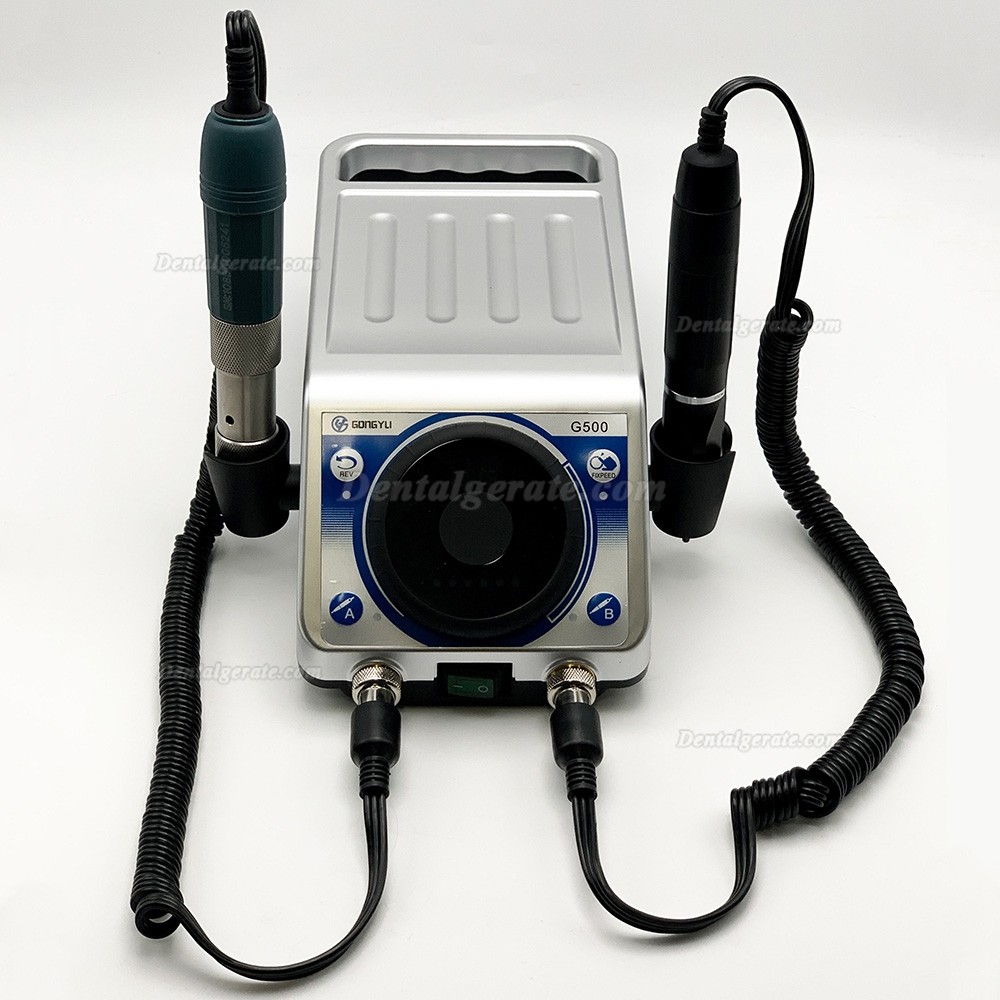 GONGYU G500 mikromotor zahntechnik mit 50.000 U/min handst&uuml;ck und fu&szlig;pedal